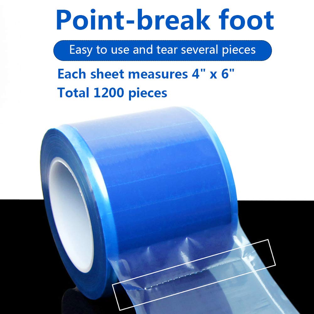 Barrier Film Sticky Wrap 4" x 6" 1200 Sheet/Roll- BLUE